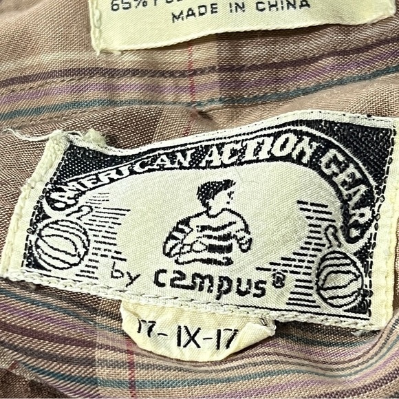 Vintage Western Pearl Snap Campus Button Down Long Sleeve Shirt - Picture 5 of 5